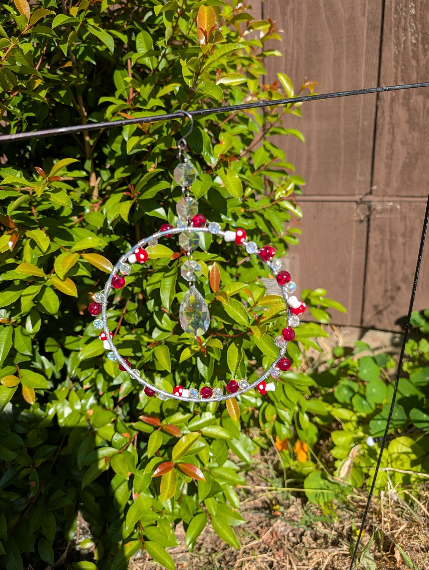 Mushroom Hoop Suncatcher