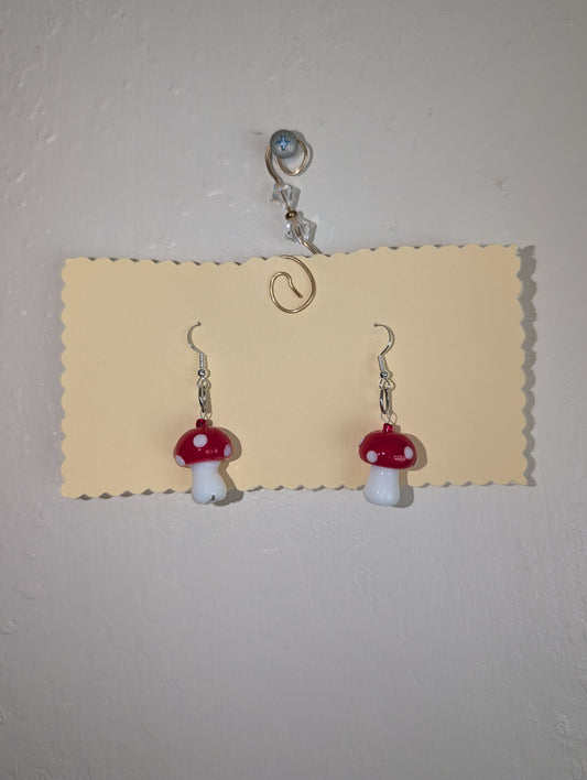 Red Mushroom Earrings